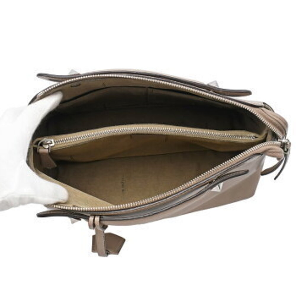 Fendi Boston Shoulder Way By Gray Bag Handbag Leather Beige the Tan - Picture 6 of 6